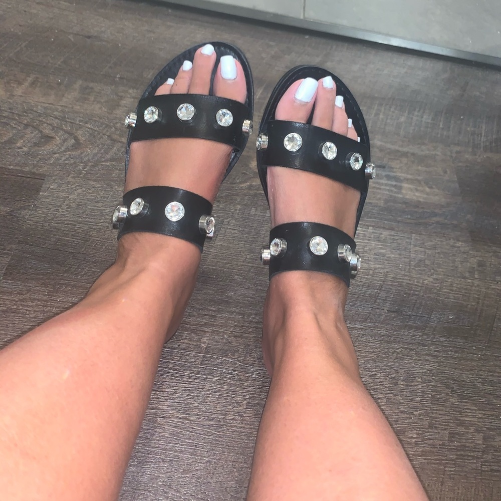 Studded Black Steve Madden Sandals